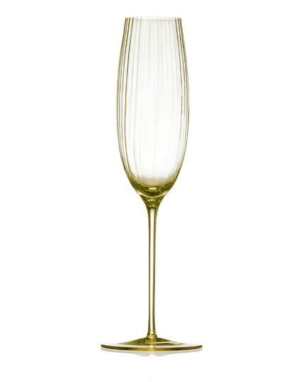 Tethys champagne flute glass - citrine