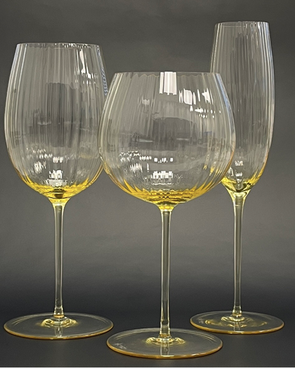 Tethys champagne flute glass - citrine